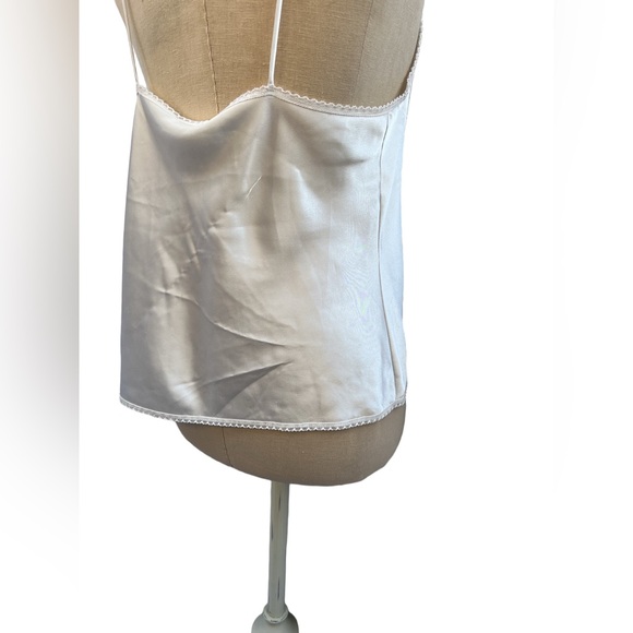 Vintage 1980s Satin Camisole with Pintucks - Picture 4 of 8